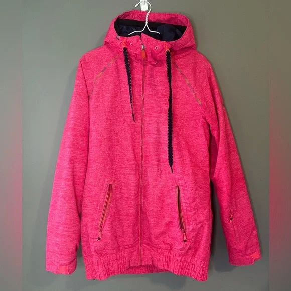 Roxy size M vibrant Pink, ski or snowboard Hooded winter snow Jacket - Picture 2 of 8